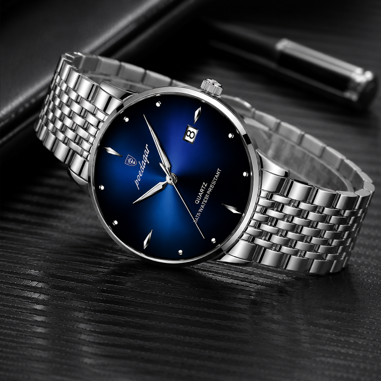 Reloj POEDAGAR Elegante Premium Azul | Acero Inoxidable