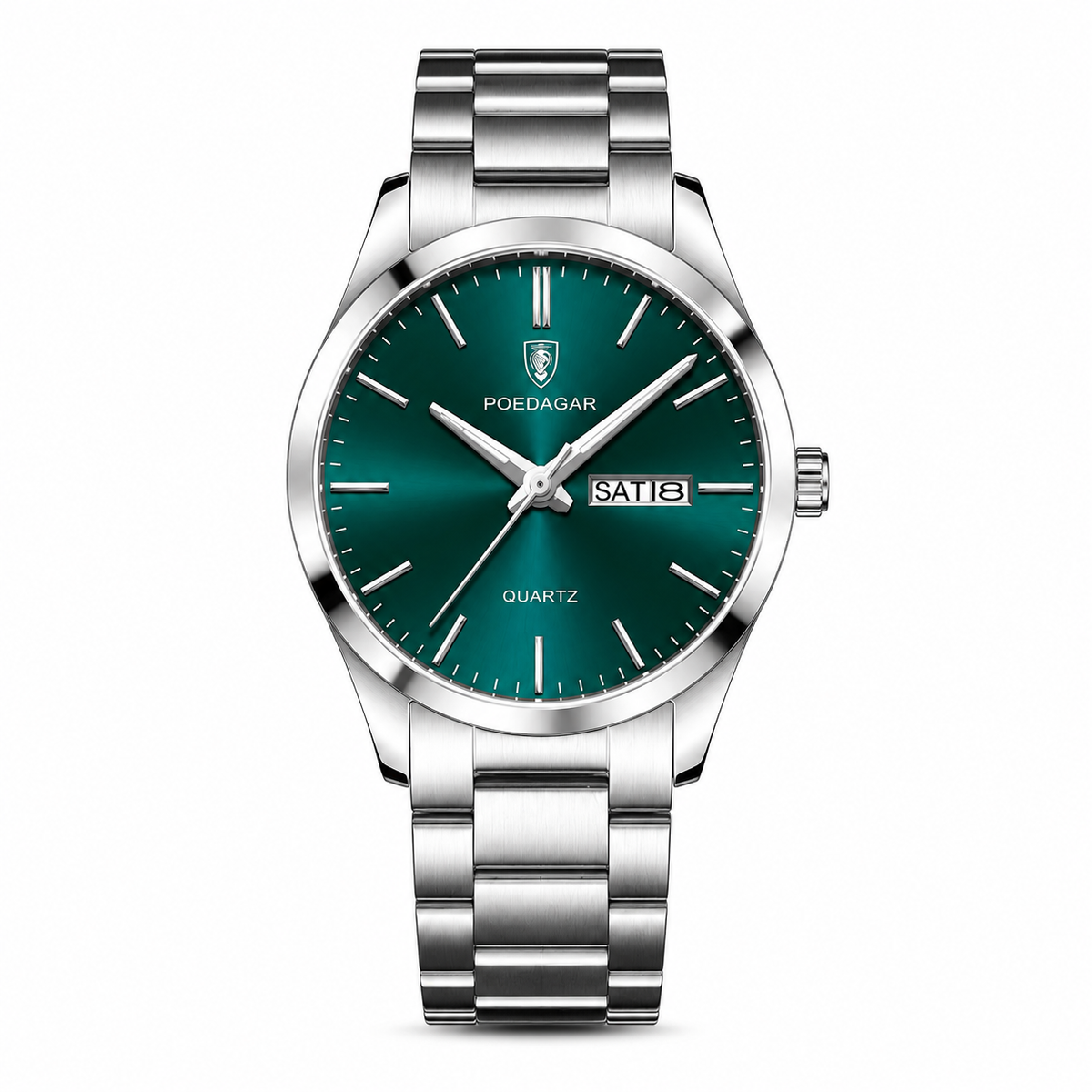 Reloj POEDAGAR Elegante Premium Verde| Acero Inoxidable