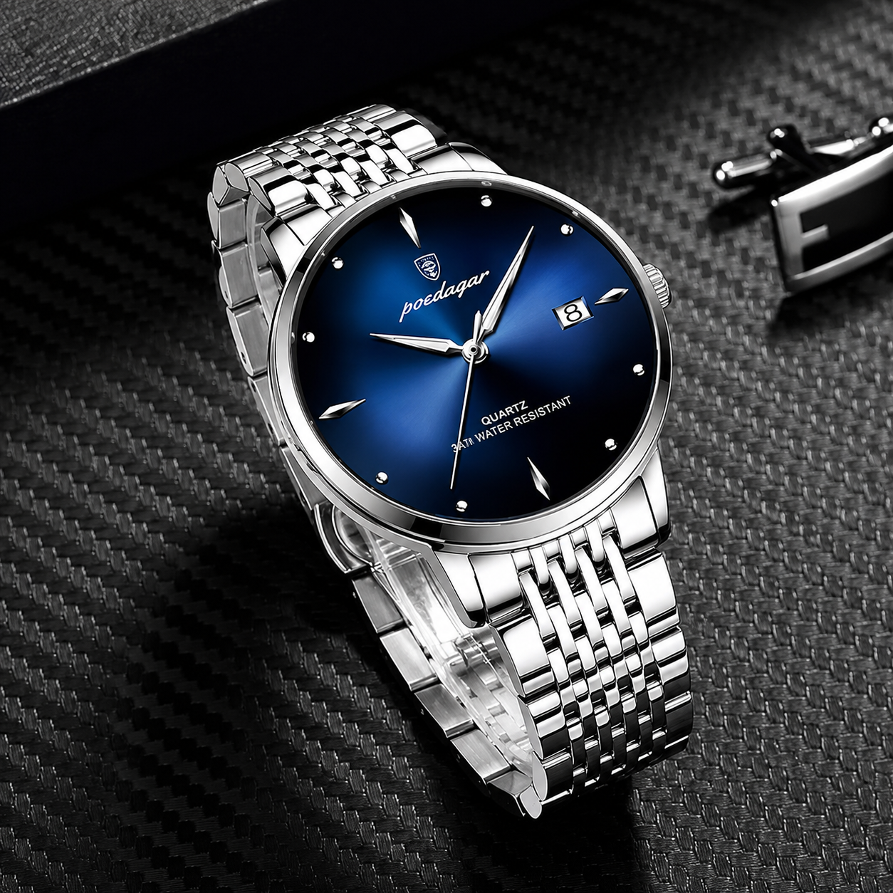 Reloj POEDAGAR Elegante Premium Azul | Acero Inoxidable