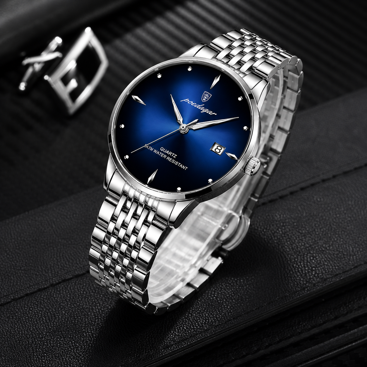 Reloj POEDAGAR Elegante Premium Azul | Acero Inoxidable